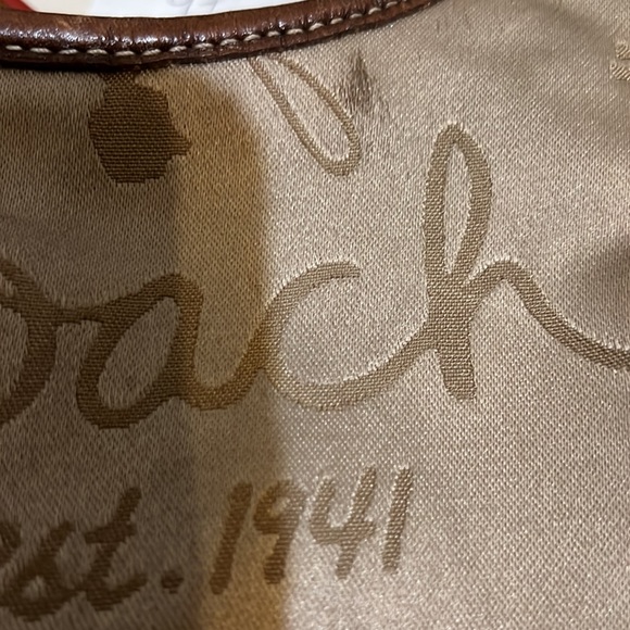 Coach signature canvas ,leather ,horse carriage, shoulder ,F14480 - Picture 17 of 17